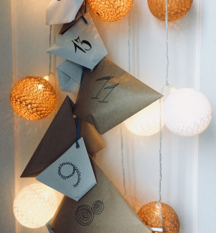 origami kalendarz adwentowy DIY